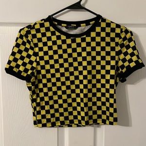 SHEIN checker crop top size small